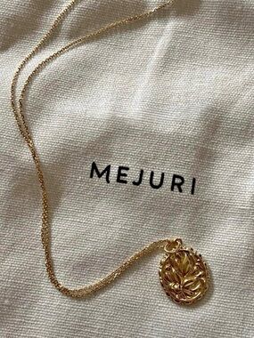 Mejuri Balance Terra Coin necklace in gold vermeil